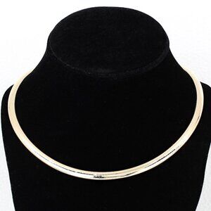 Vintage 14KYG Omega Serpentine Chain Choker Necklace Italy by Aurafin